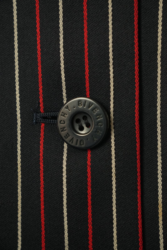 Givenchy Round Neck Stripe Blazer