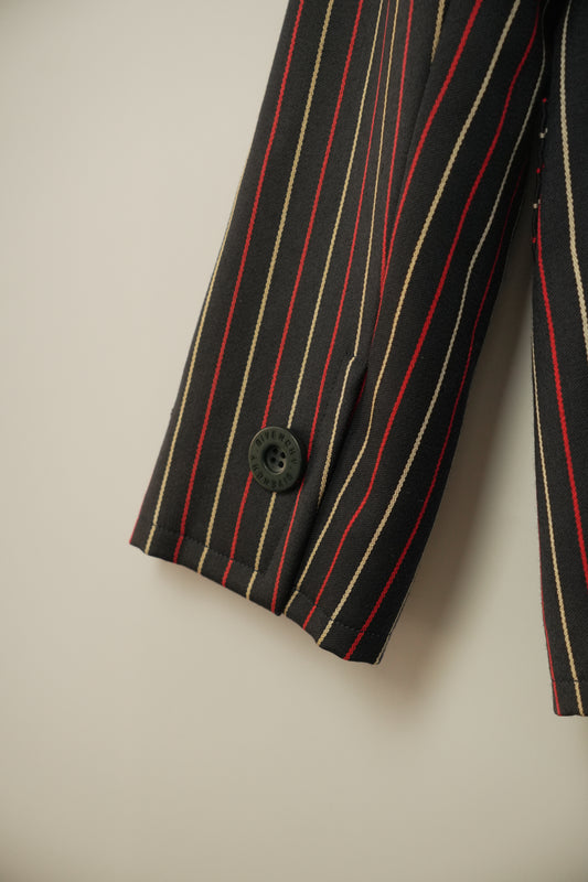 Givenchy Round Neck Stripe Blazer