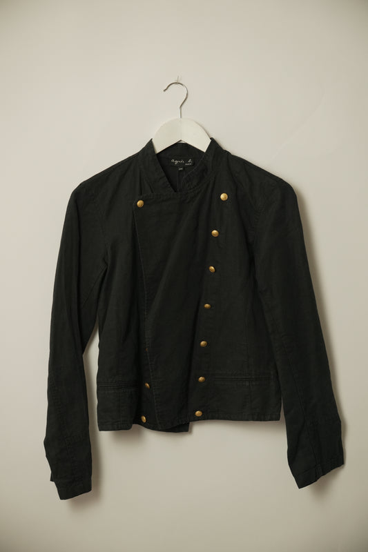 Agnes B Paris Military Jacket w Gold Buttons