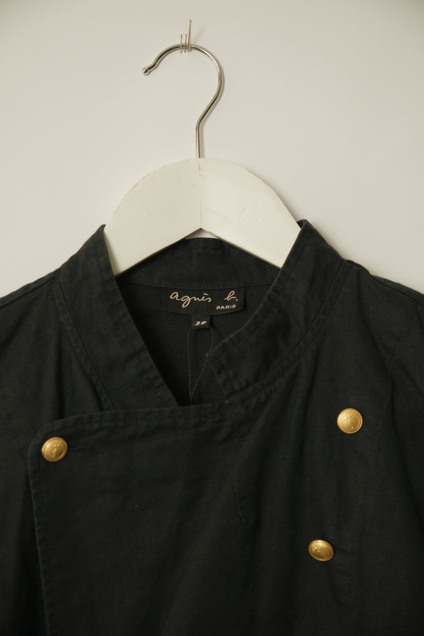 Agnes B Paris Military Jacket w Gold Buttons