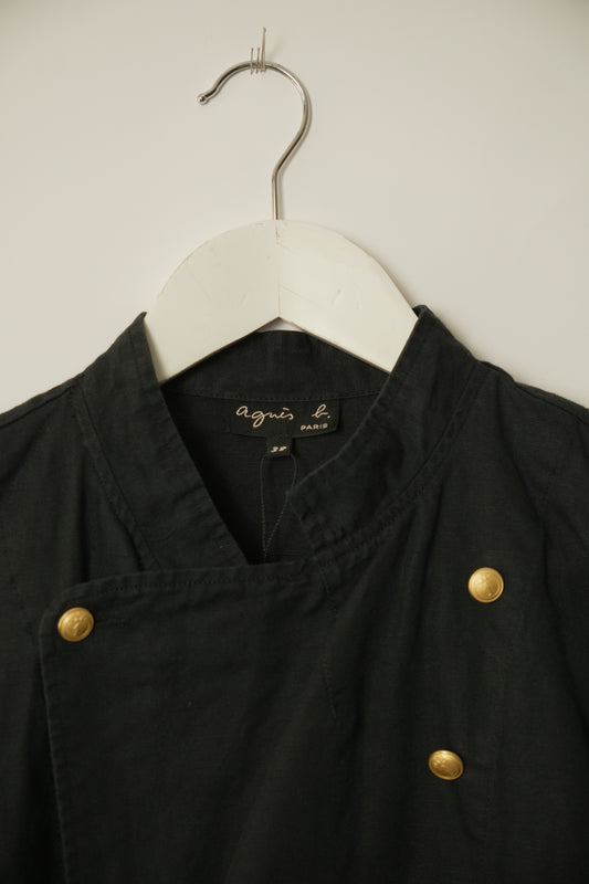 Agnes B Paris Military Jacket w Gold Buttons