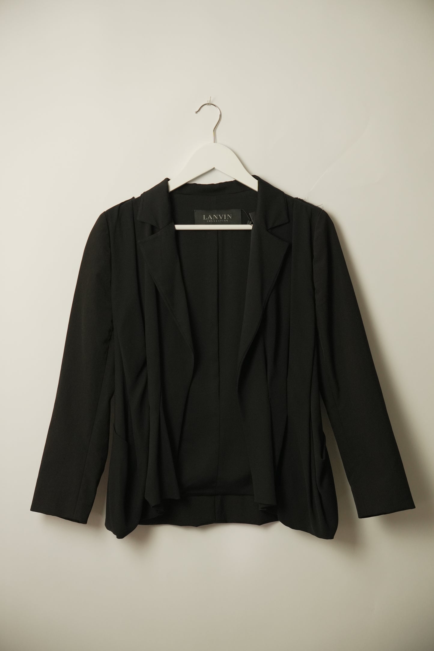 Lanvin Silk Layered Pleated Blazer
