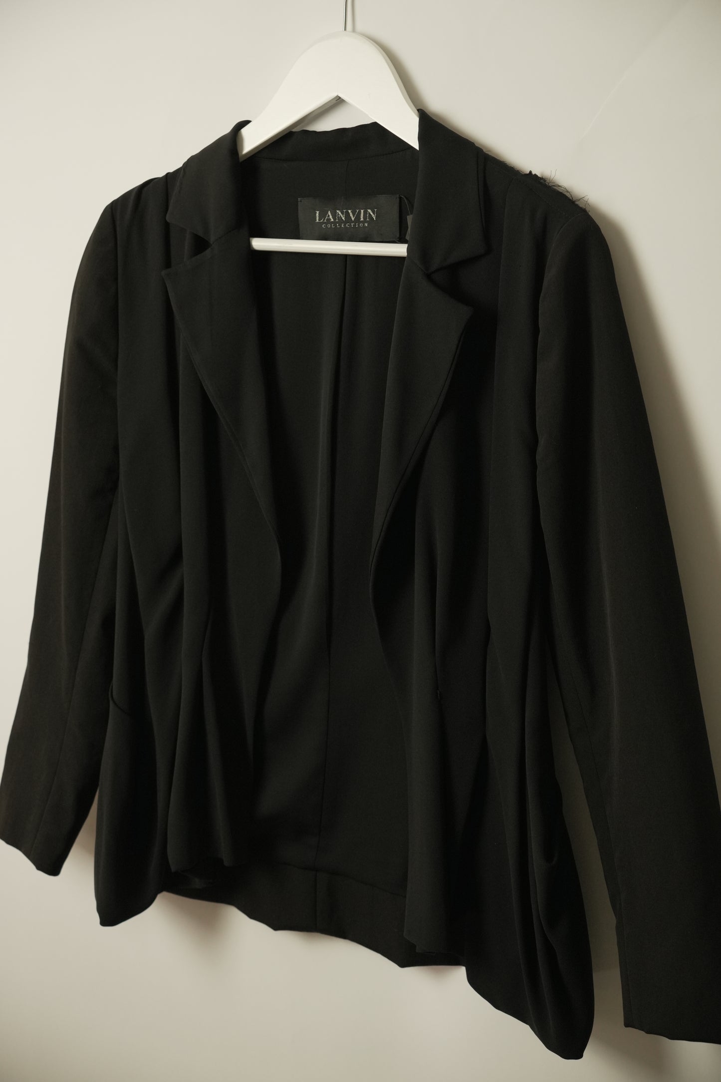 Lanvin Silk Layered Pleated Blazer