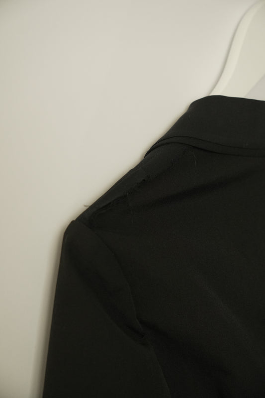 Lanvin Silk Layered Pleated Blazer