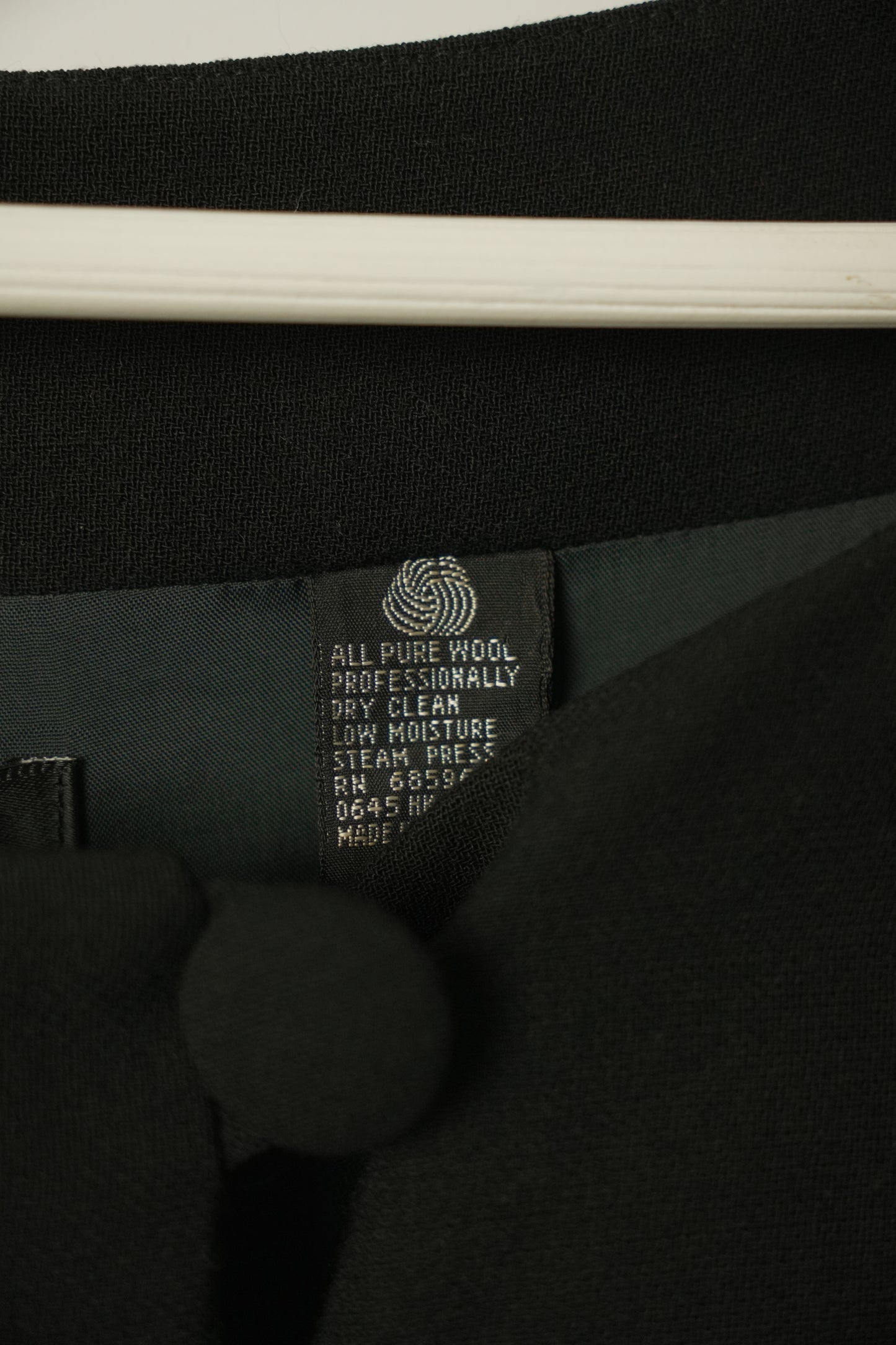 DKNY Black Boat Neck Single Button Assymetrical Blazer