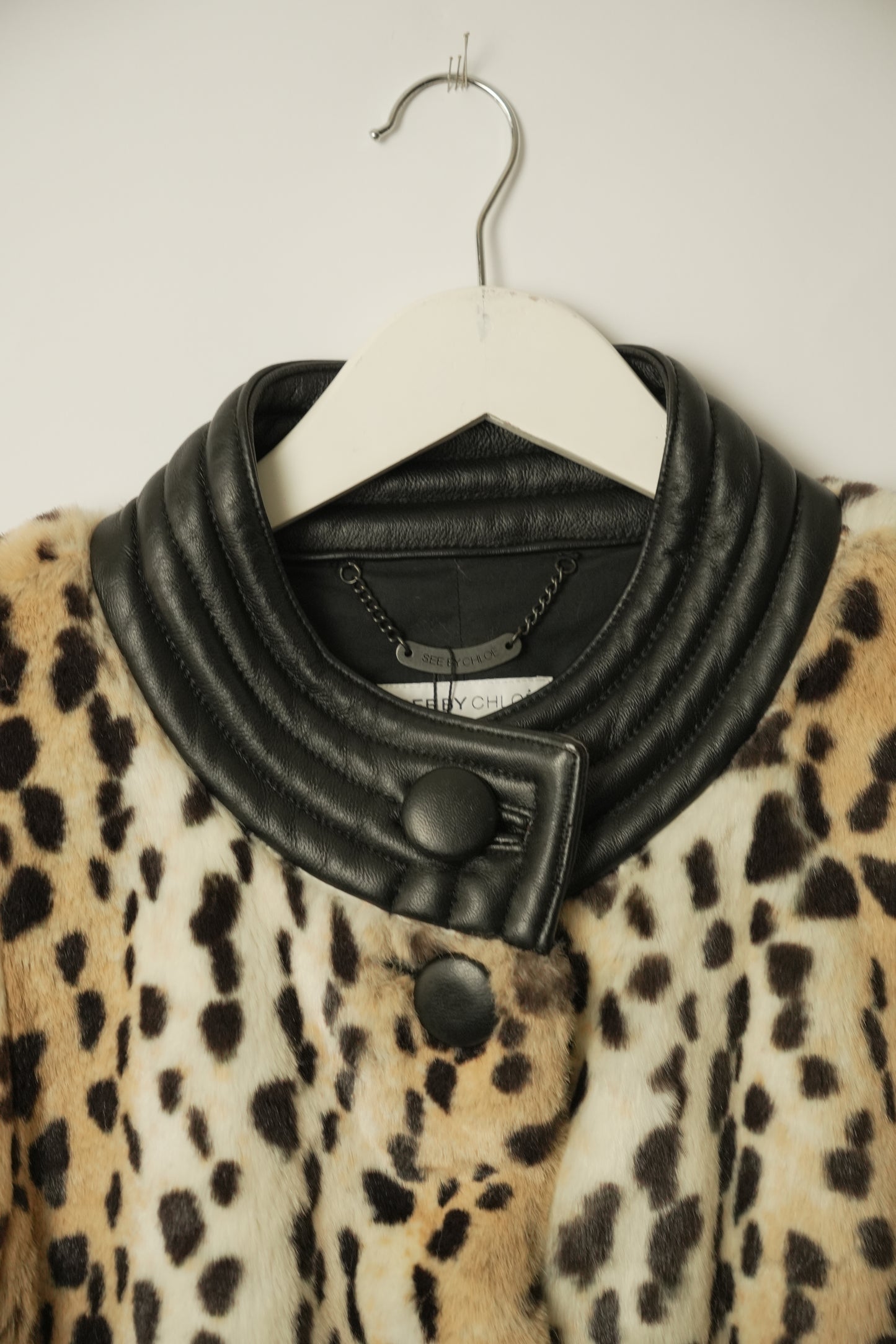 See By Chloe leopard Fur jacket