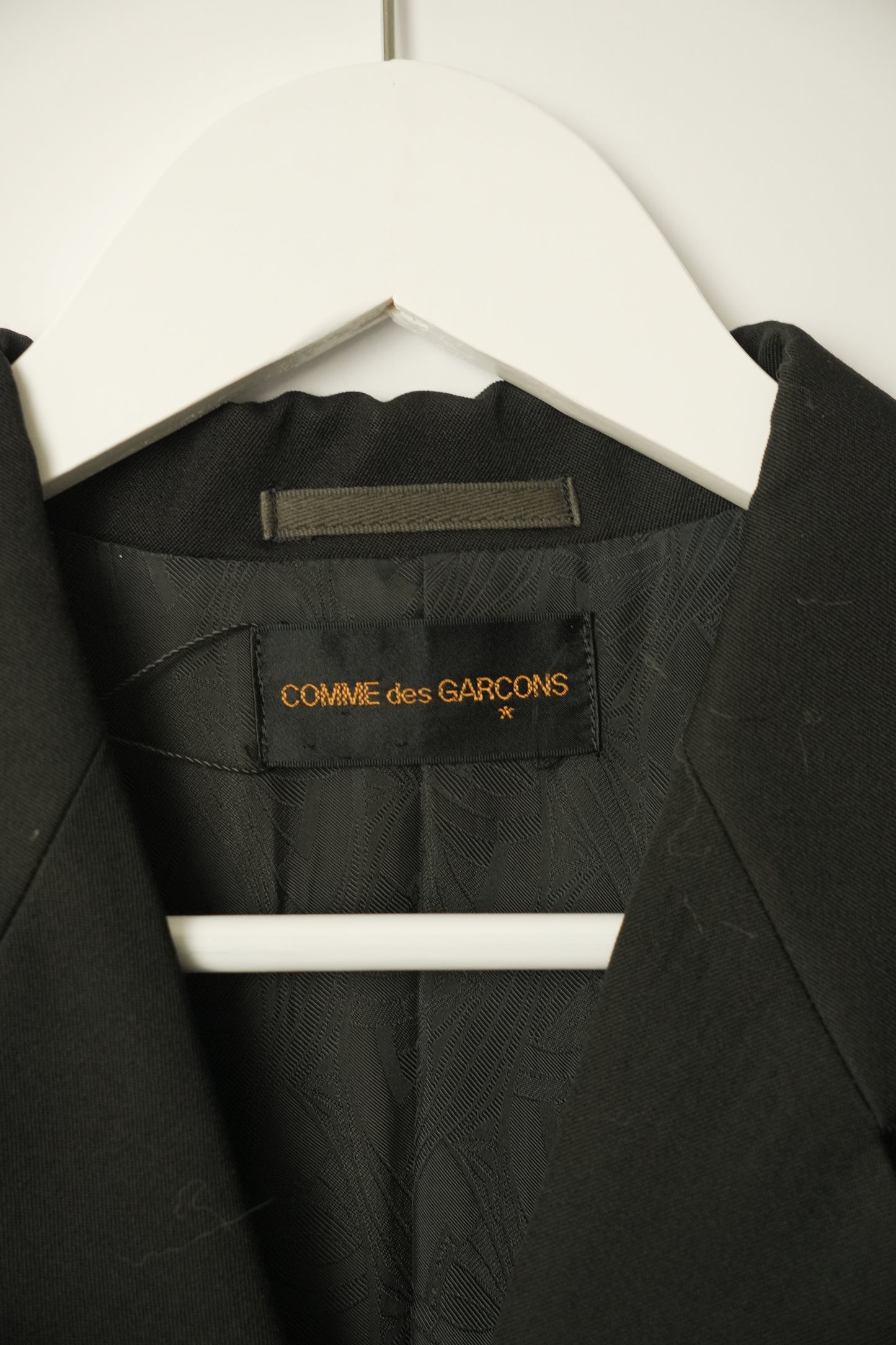 Comme Des Garcons Long Line Single Breasted Blazer w Inside Out Cuffs