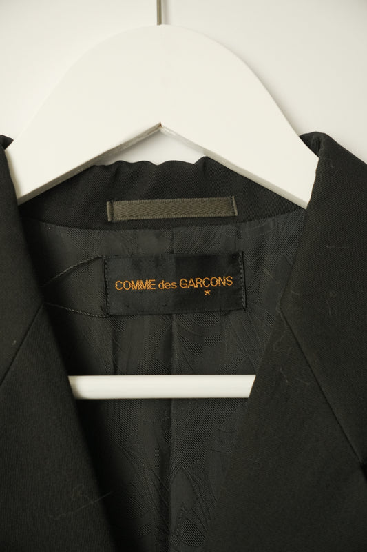 Comme Des Garcons Long Line Single Breasted Blazer w Inside Out Cuffs