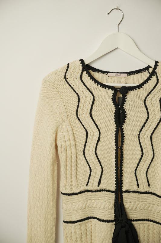 Red Valentino Double Bow LS Cardigan