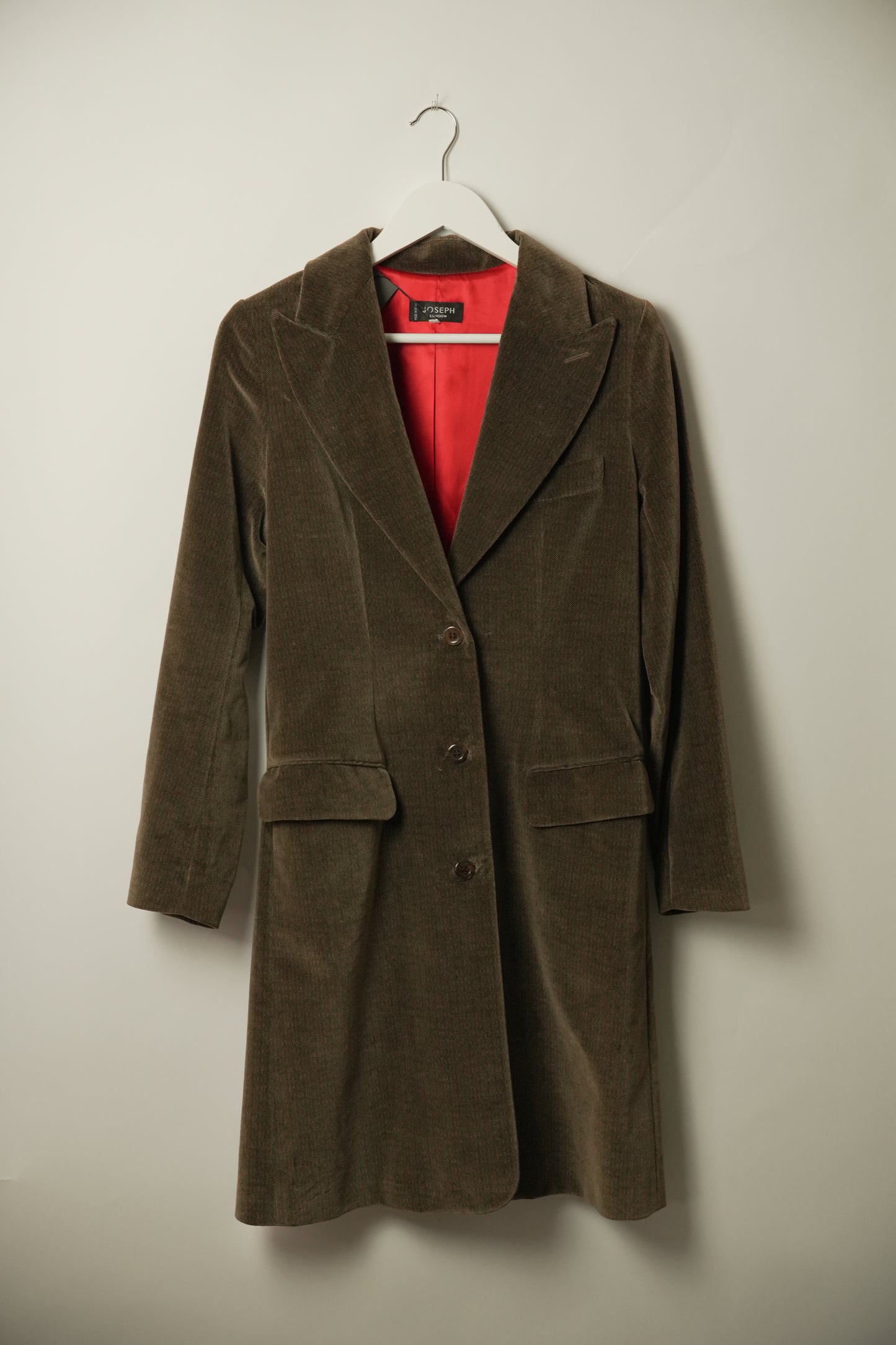 Joseph Cotton Large Lapel Herringbone Coat