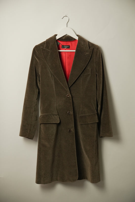Joseph Cotton Large Lapel Herringbone Coat