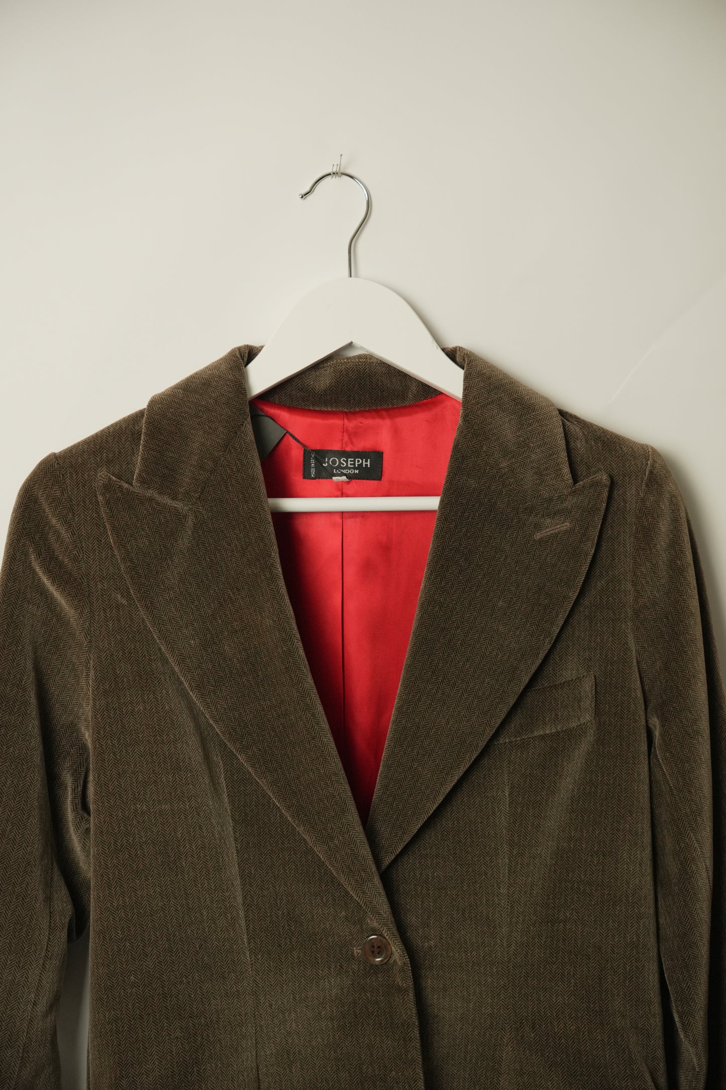 Joseph Cotton Large Lapel Herringbone Coat