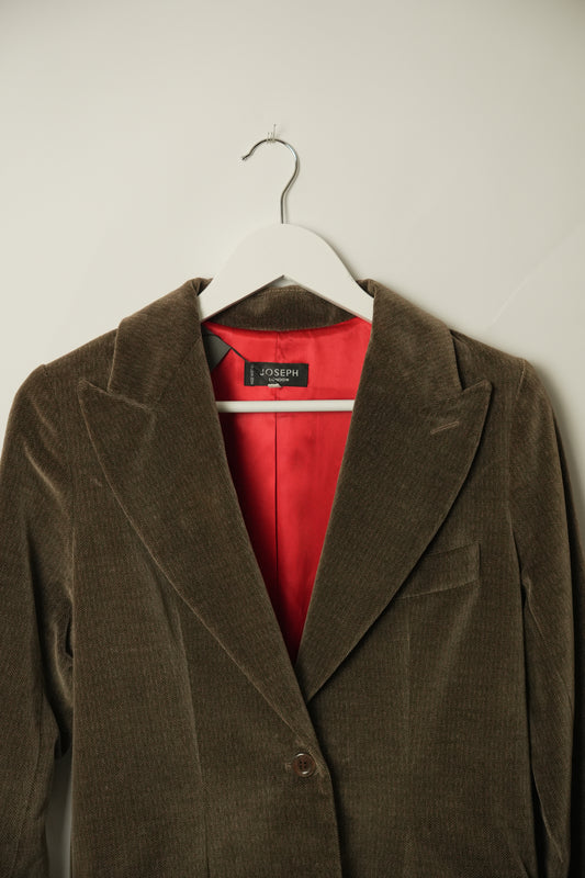 Joseph Cotton Large Lapel Herringbone Coat