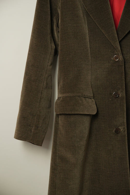 Joseph Cotton Large Lapel Herringbone Coat