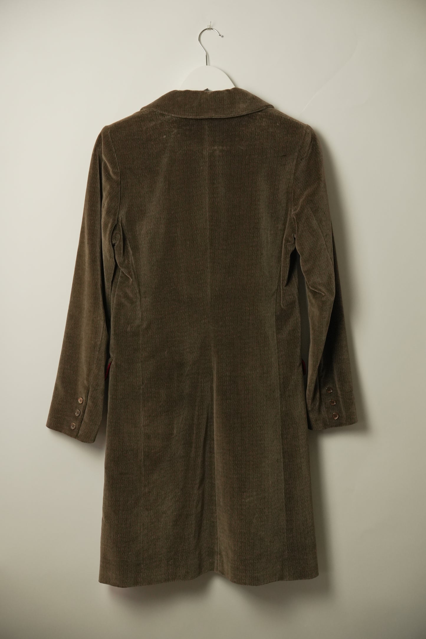 Joseph Cotton Large Lapel Herringbone Coat