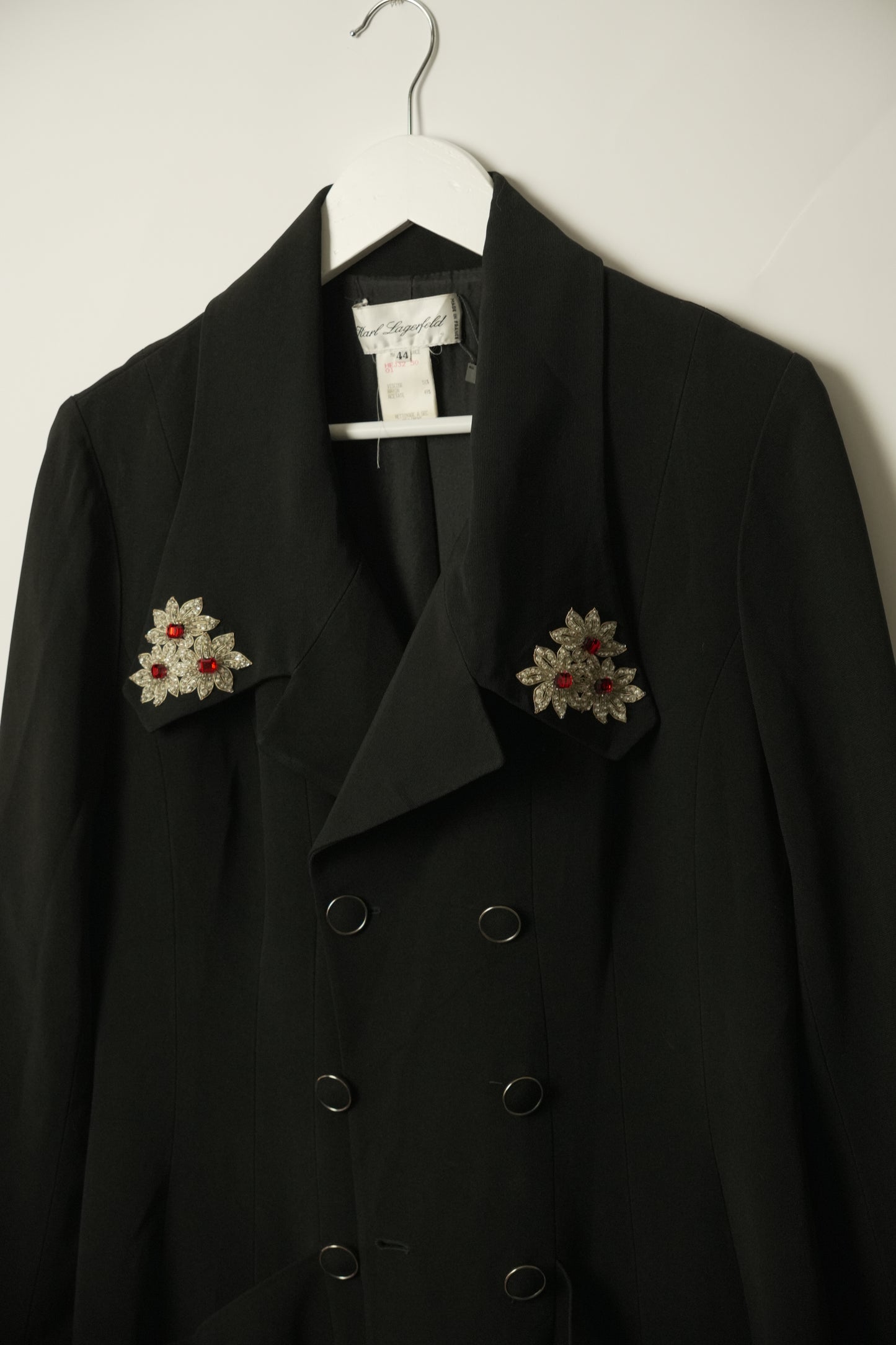Karl Lagerfield Blazer Dress w Brooch Collar