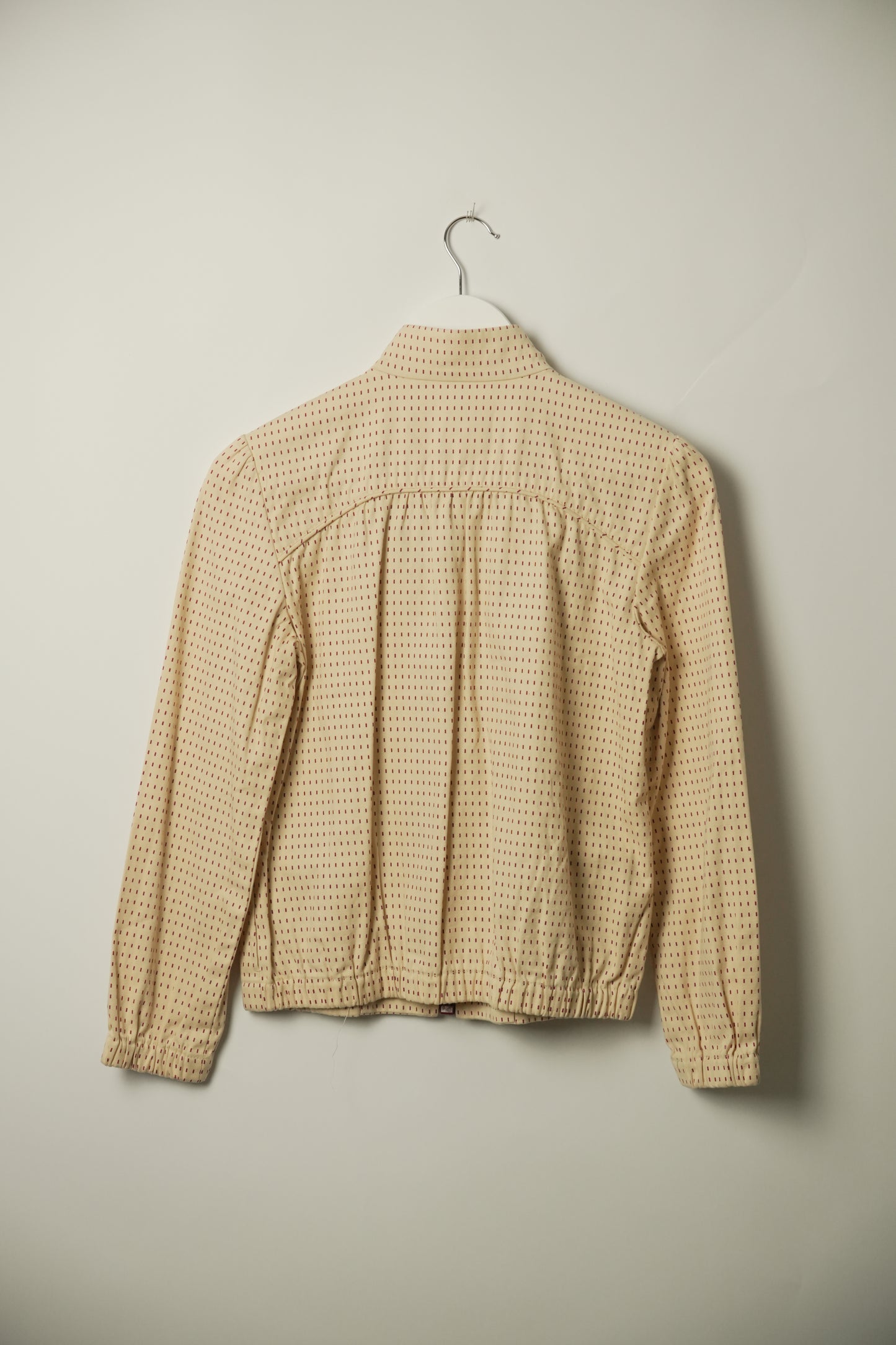 Marc Jacobs w Maroon Zipper Mock Neck Red Dot Light Jacket