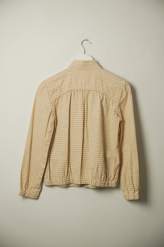 Marc Jacobs w Maroon Zipper Mock Neck Red Dot Light Jacket