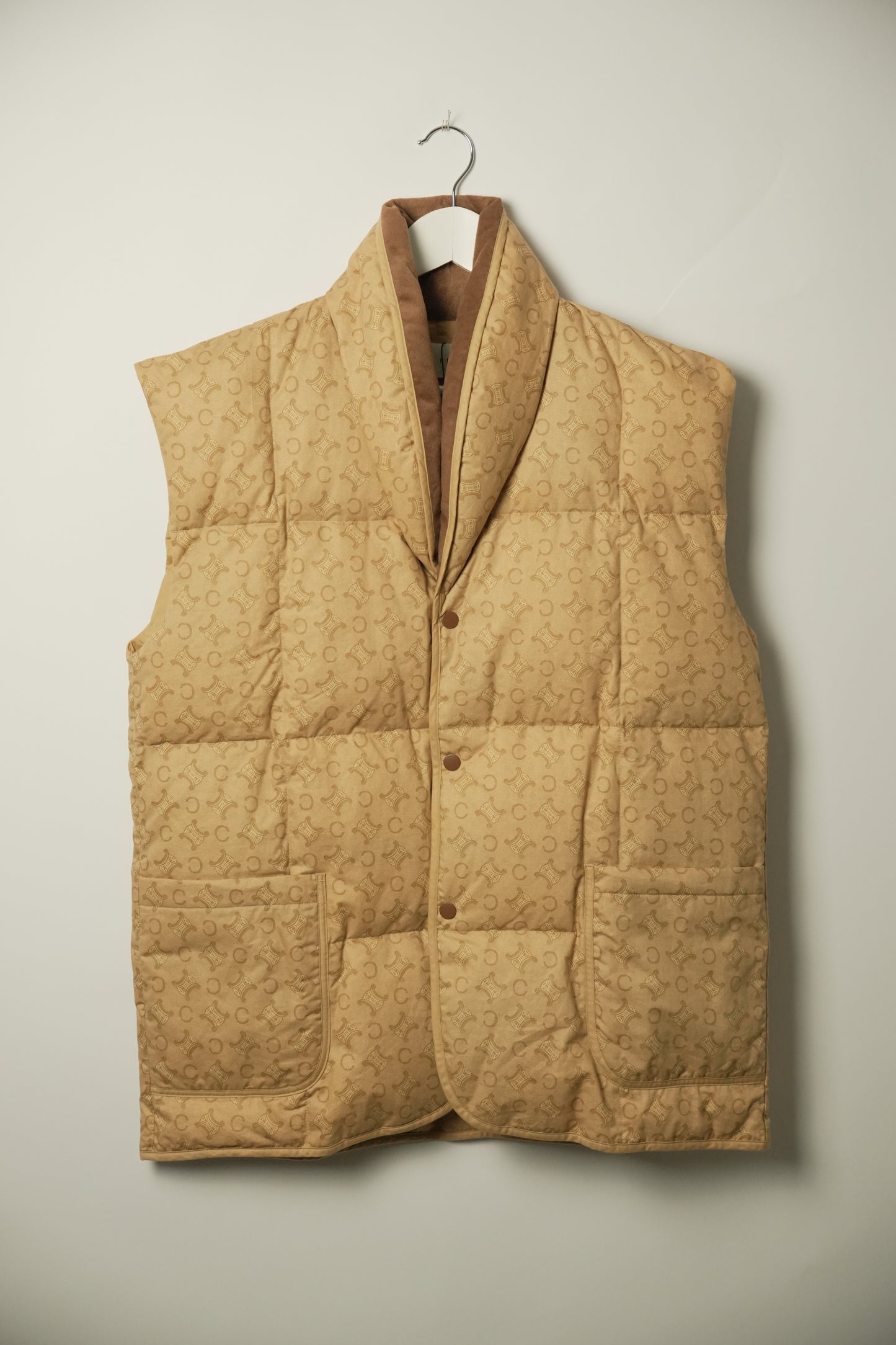 Celine Brown Monogram Sless Down Vest