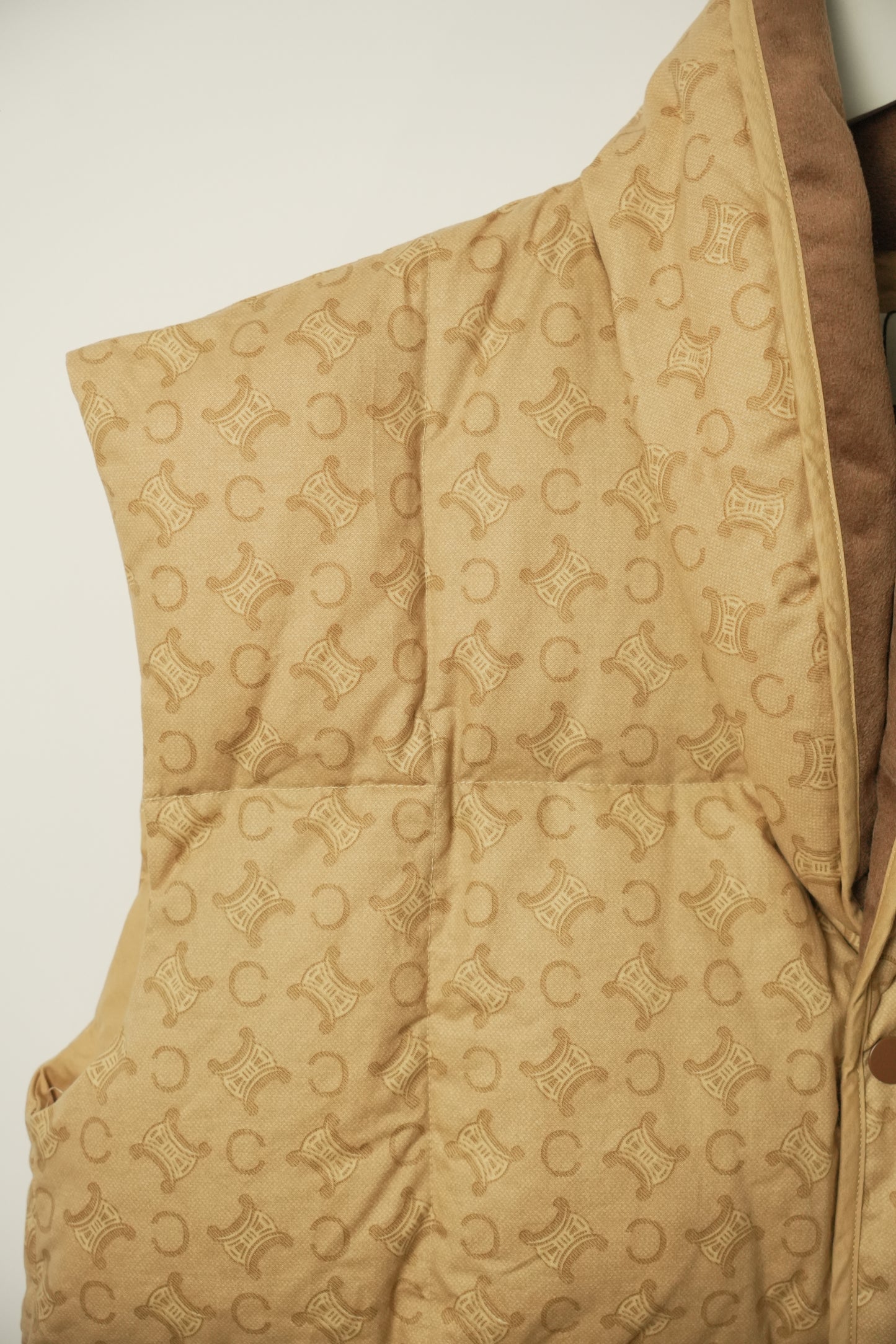 Celine Brown Monogram Sless Down Vest