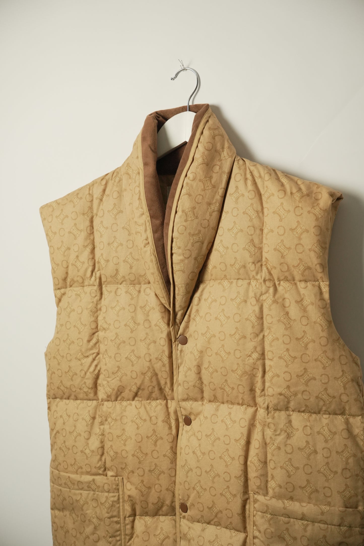Celine Brown Monogram Sless Down Vest