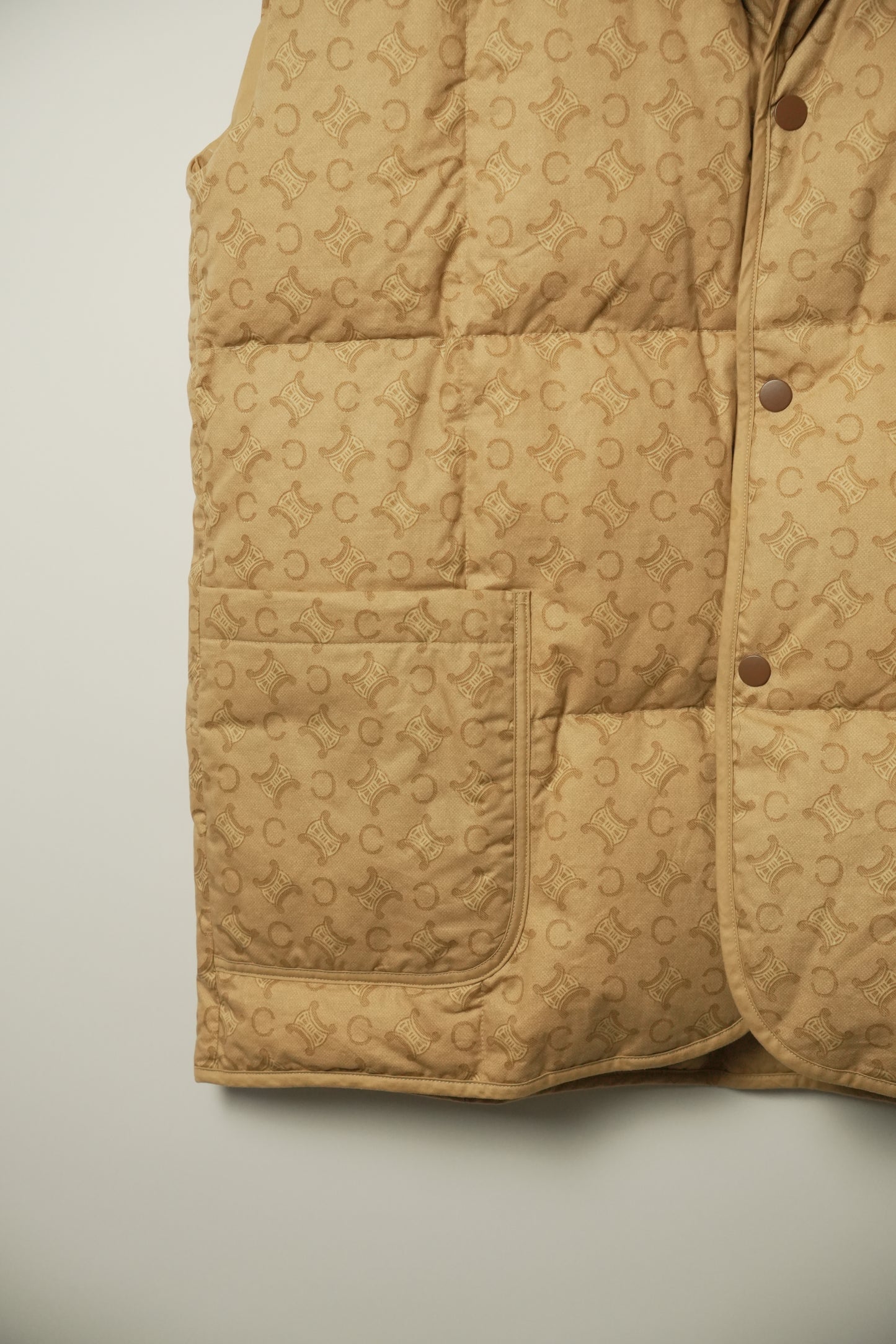 Celine Brown Monogram Sless Down Vest