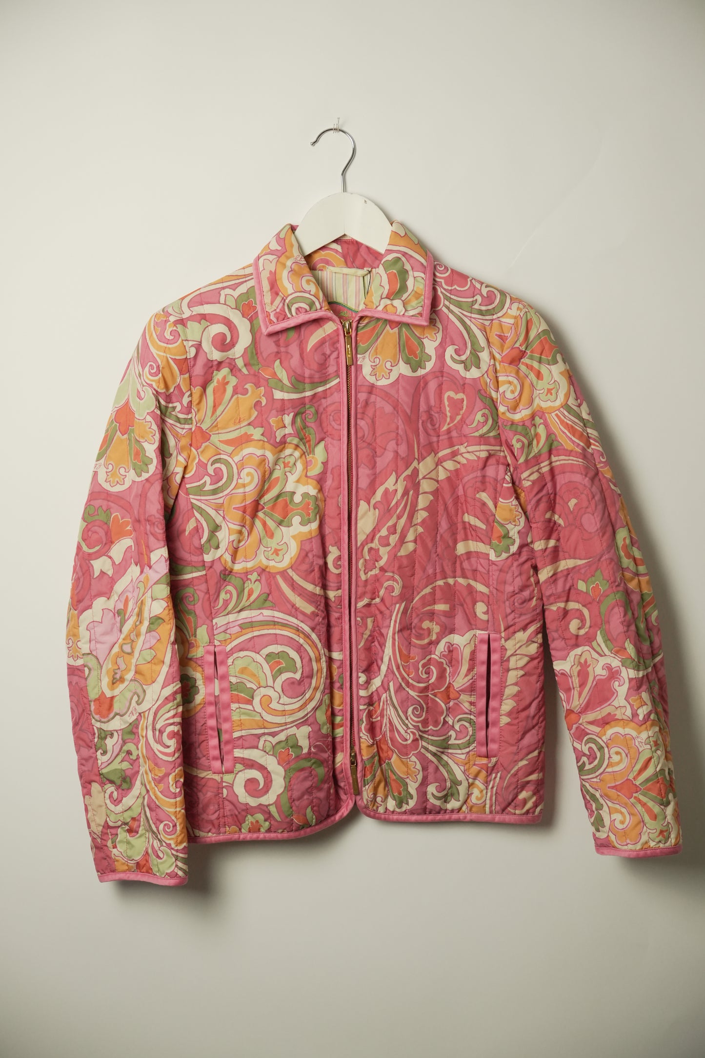 Etro Paisley Quilted Double Zip up Jacket Sz 42