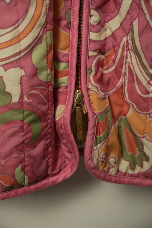 Etro Paisley Quilted Double Zip up Jacket Sz 42