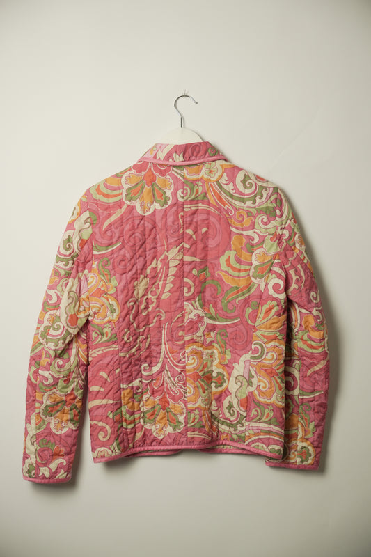 Etro Paisley Quilted Double Zip up Jacket Sz 42