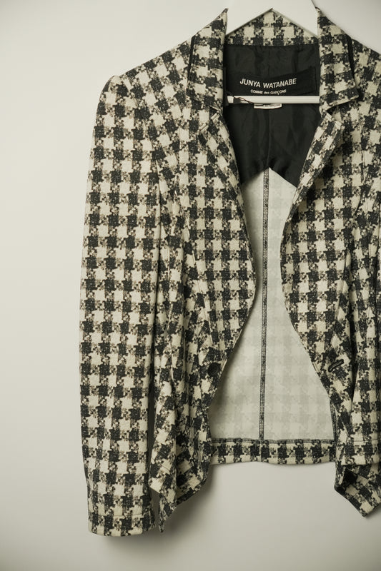 Junya Watanabe Comme Des Garcons Houndstooth Print Blazer AD2009