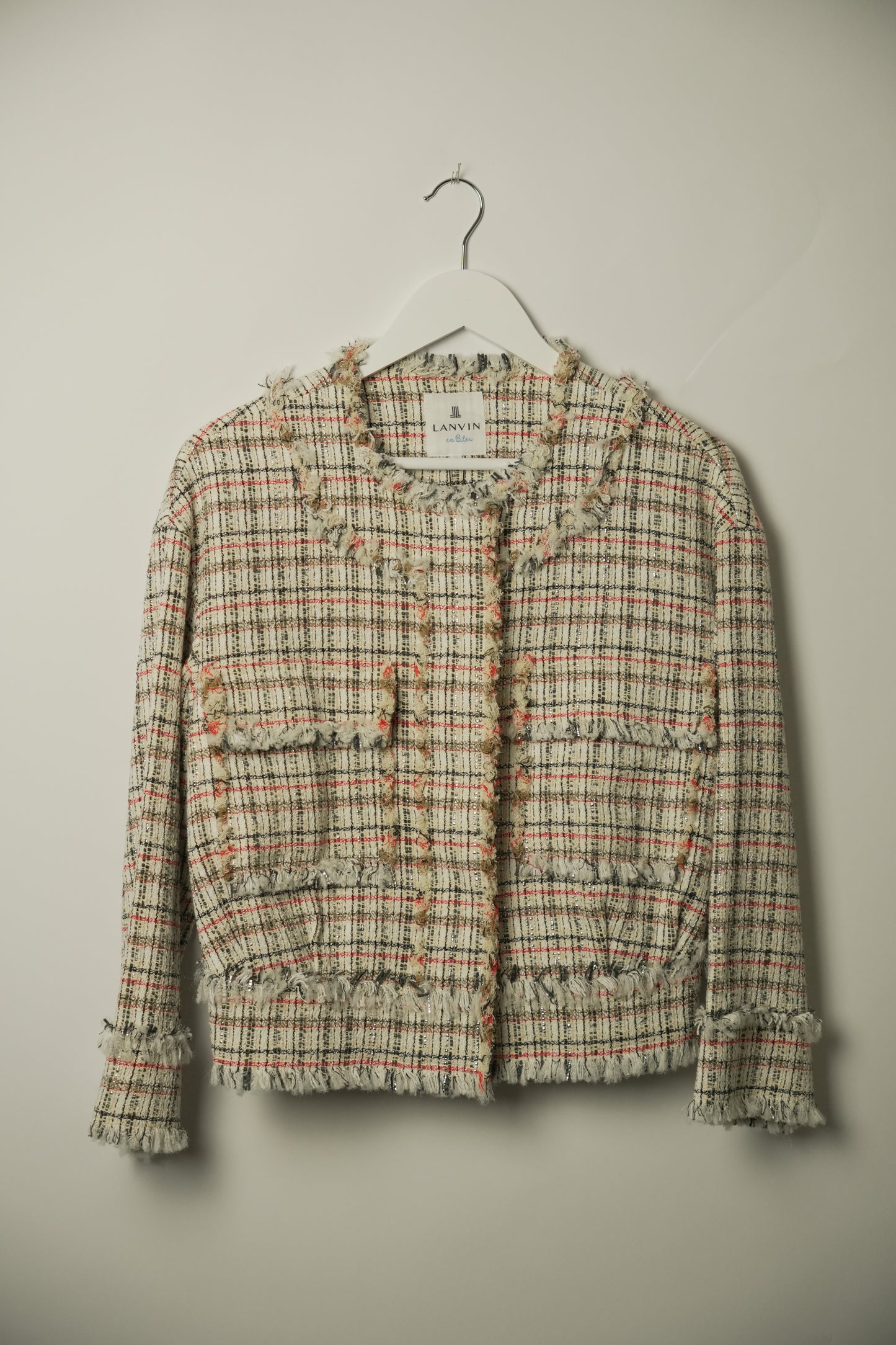 Lanvin Tweed White Jacket Blazer
