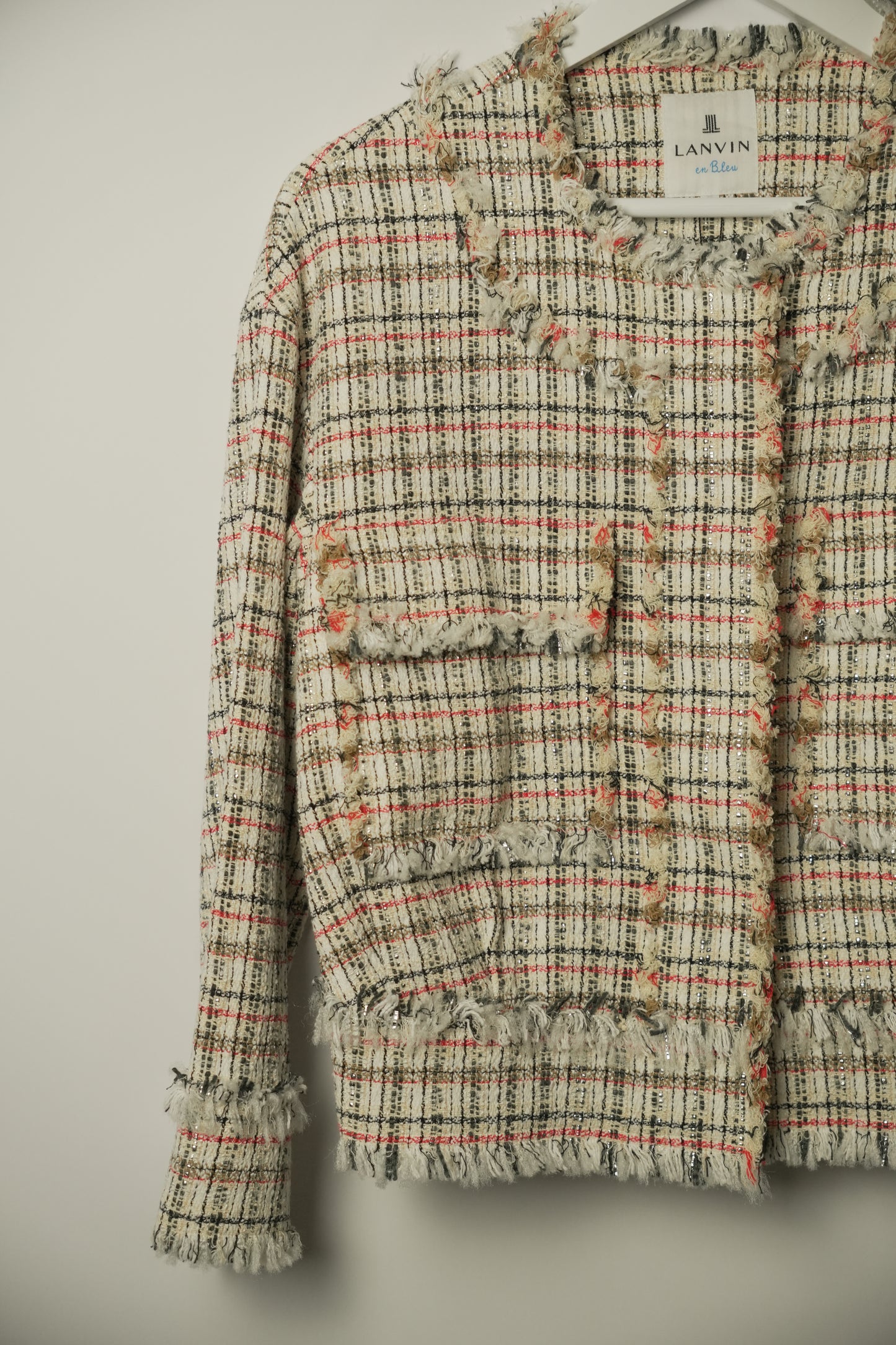 Lanvin Tweed White Jacket Blazer
