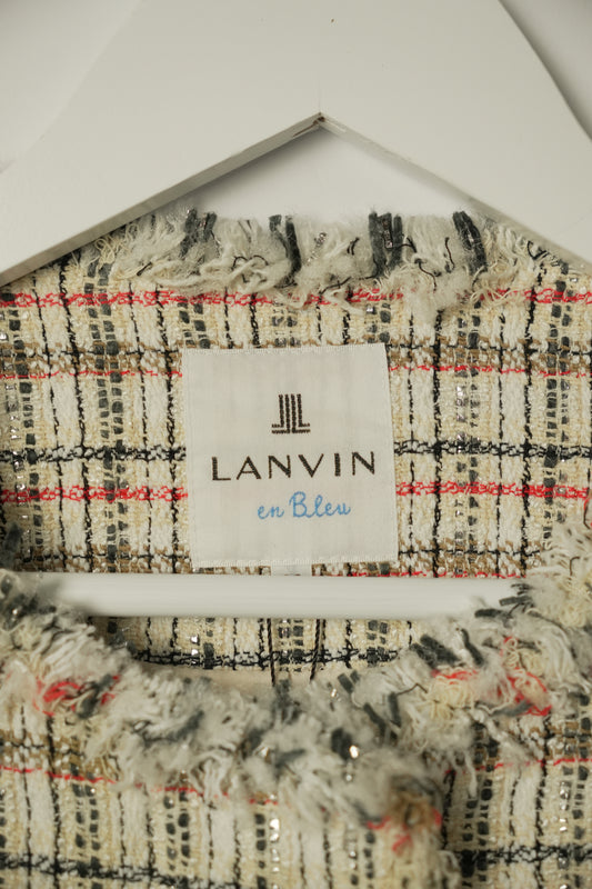 Lanvin Tweed White Jacket Blazer