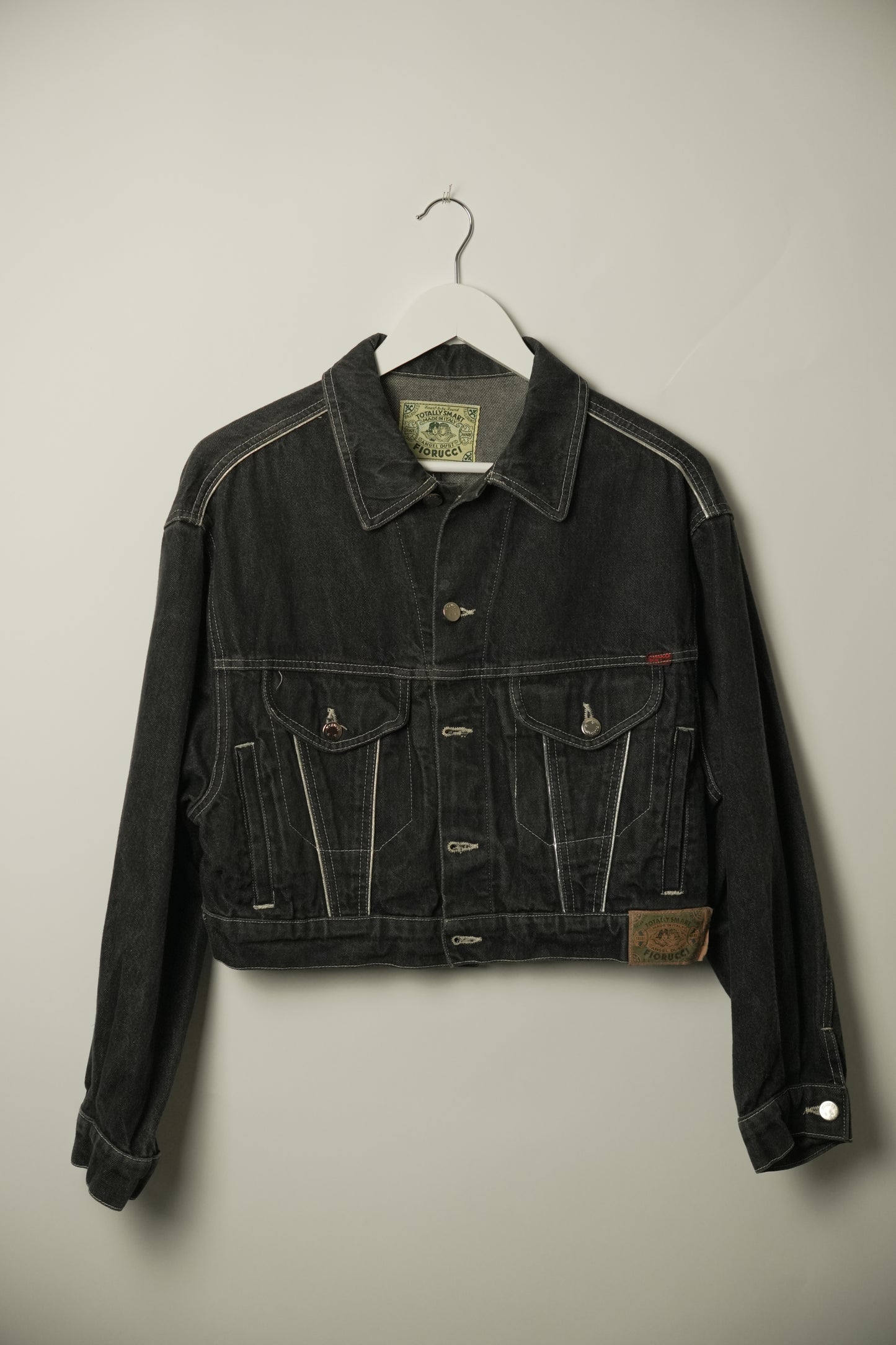 Fiorucci Black Logo Back Print Denim Jacket