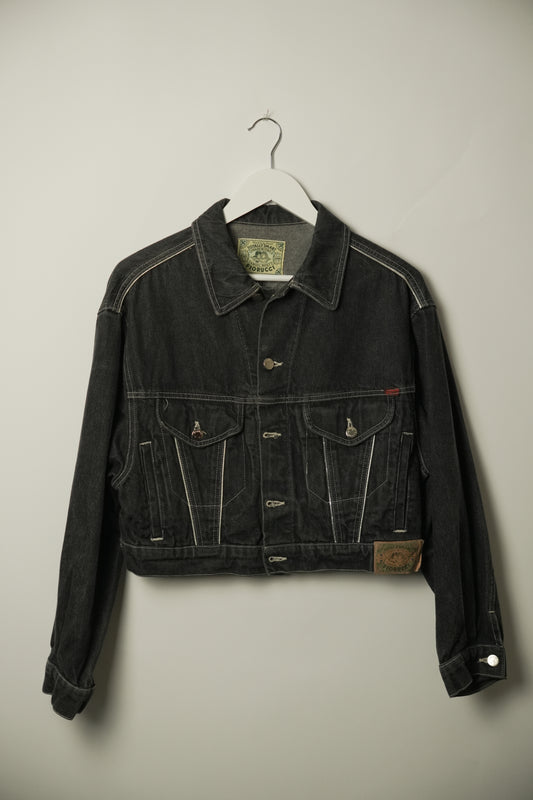 Fiorucci Black Logo Back Print Denim Jacket