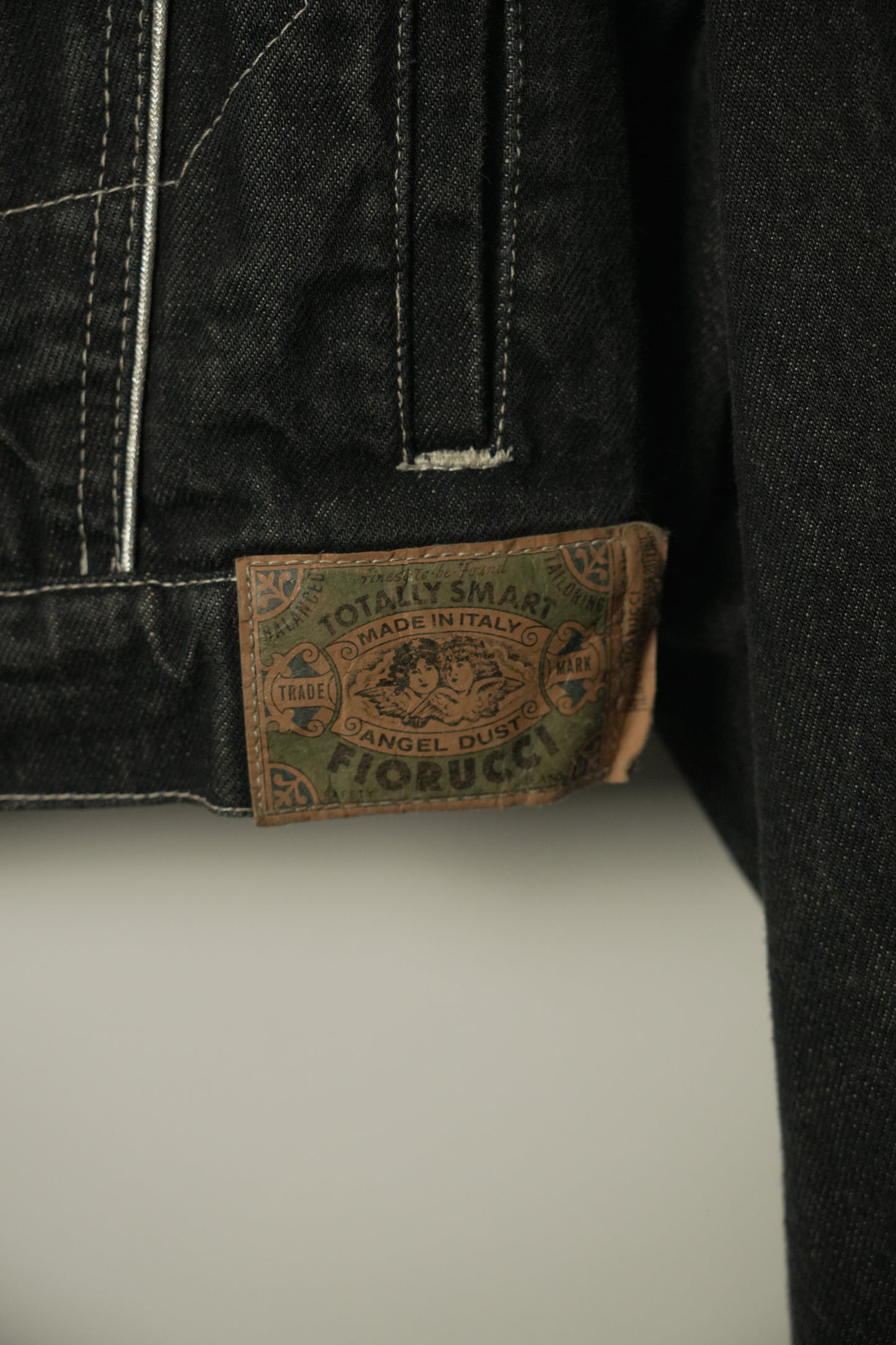 Fiorucci Black Logo Back Print Denim Jacket
