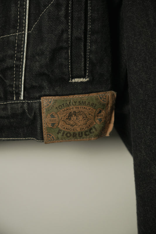 Fiorucci Black Logo Back Print Denim Jacket