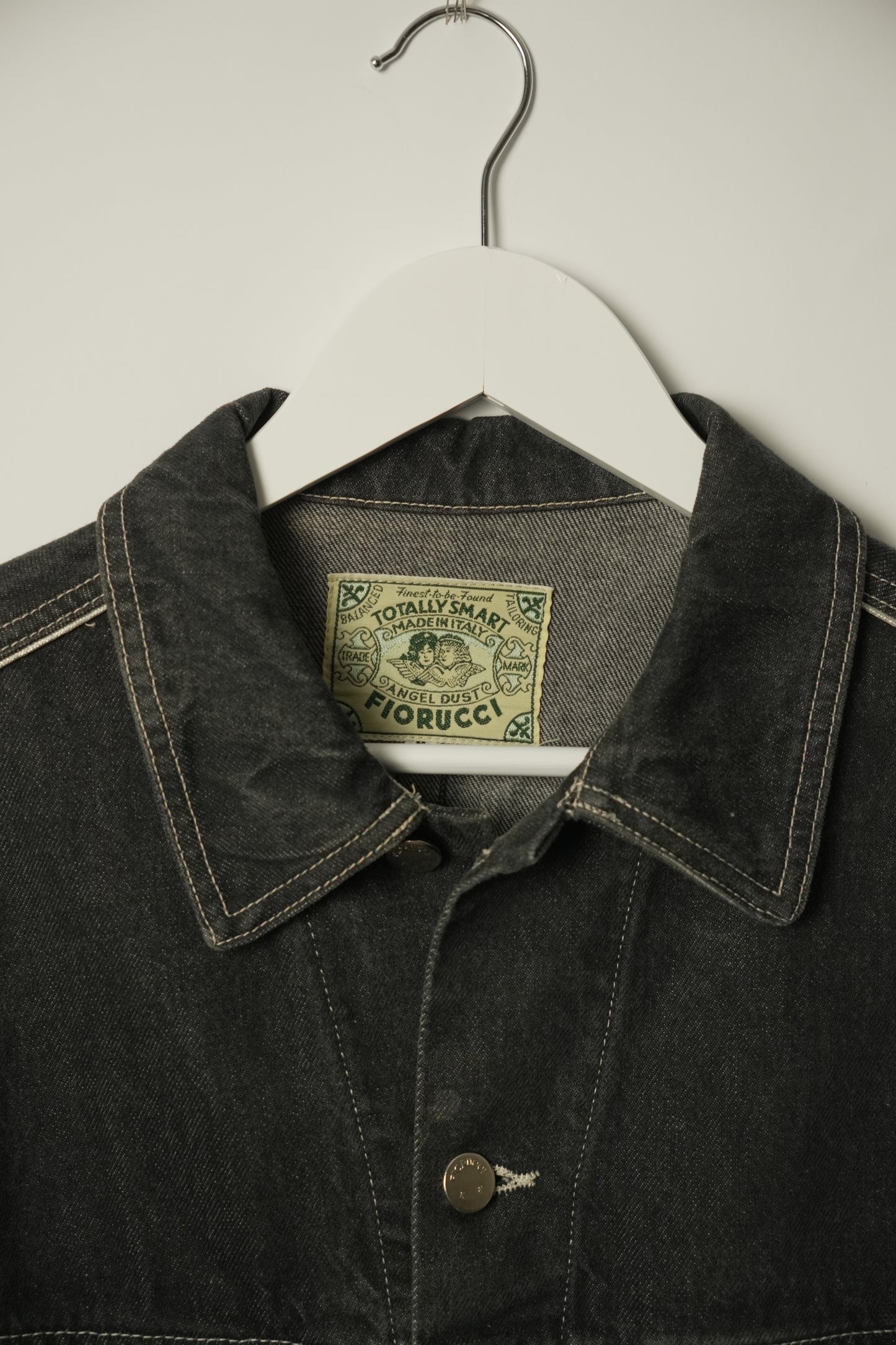 Fiorucci Black Logo Back Print Denim Jacket