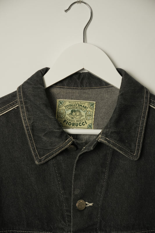 Fiorucci Black Logo Back Print Denim Jacket