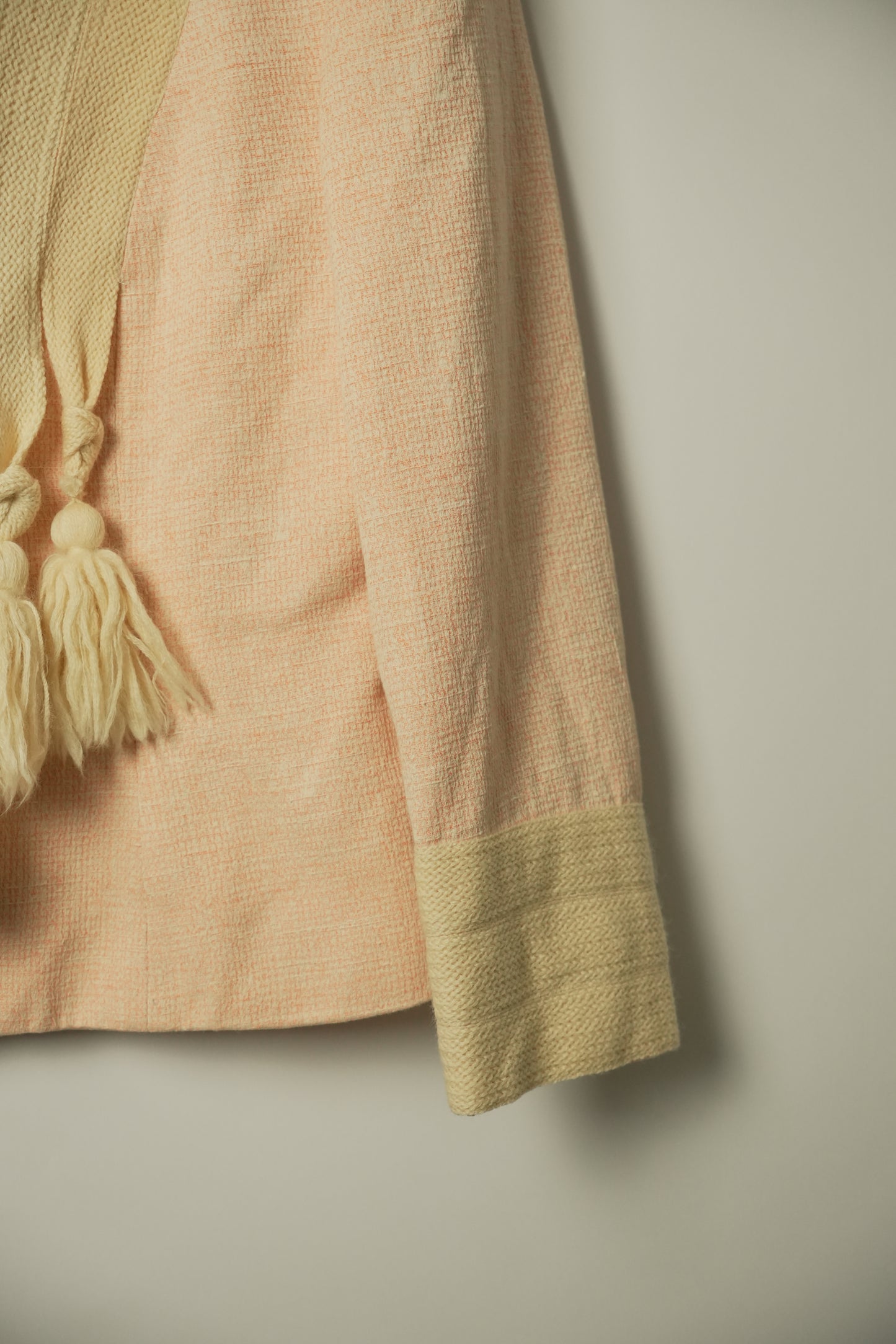 Lanvin Pink Gold Fringe Shawl Collar Blazer