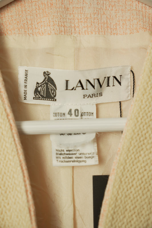 Lanvin Pink Gold Fringe Shawl Collar Blazer