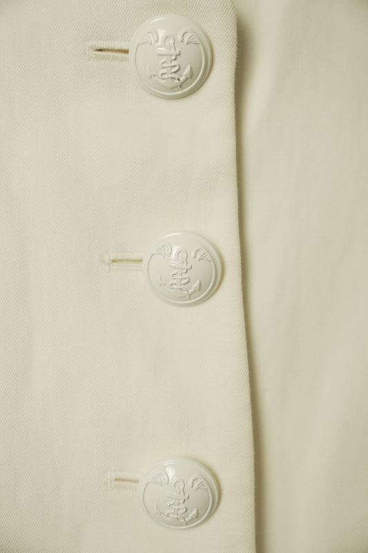 Joseph Military Napolean White Linen Blend Jacket