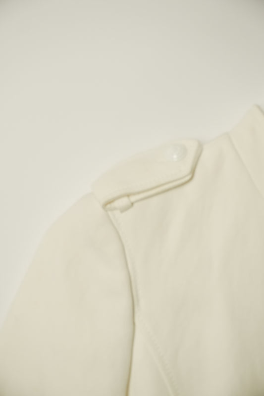 Joseph Military Napolean White Linen Blend Jacket