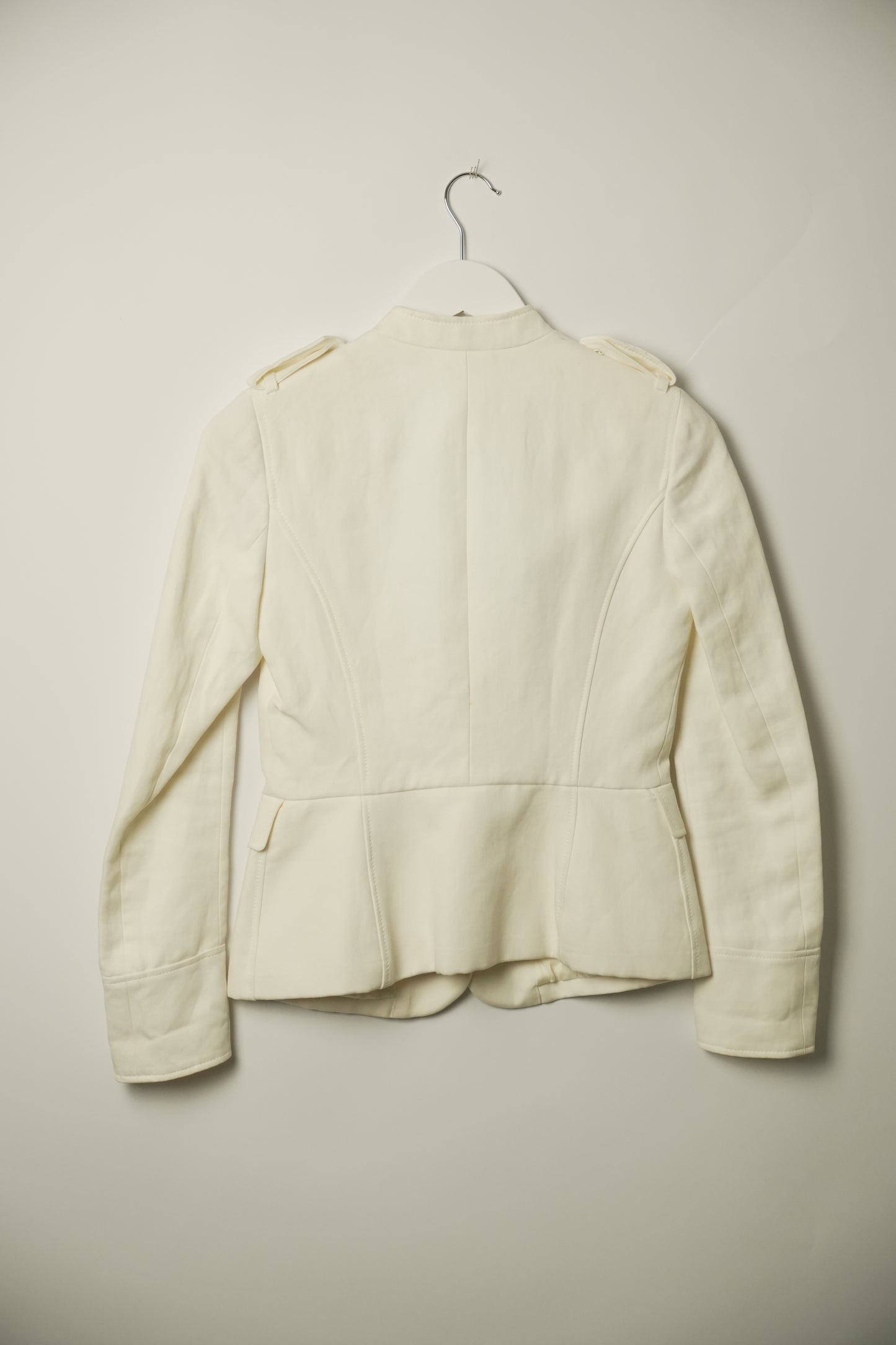 Joseph Military Napolean White Linen Blend Jacket