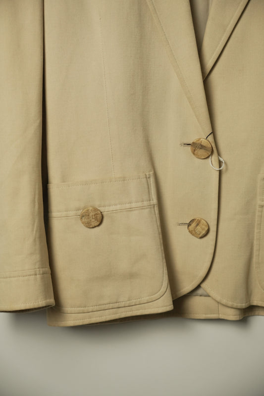 Valentino Beige Sports Cotton Blazer