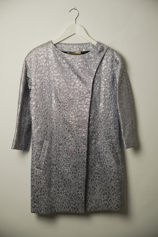 Balenciaga Metallic Button Dress Coat