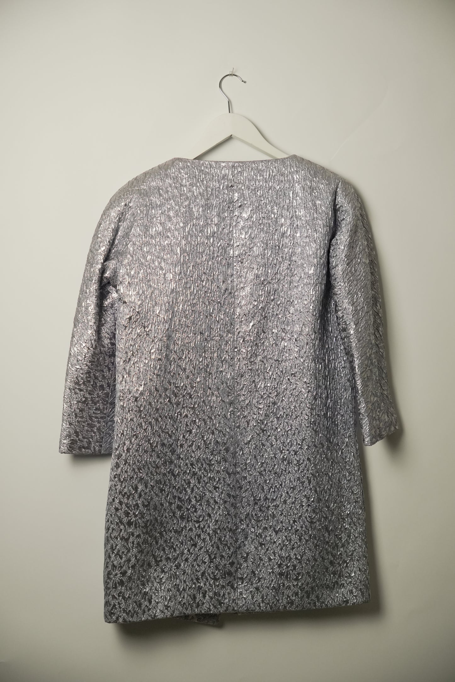 Balenciaga Metallic Button Dress Coat