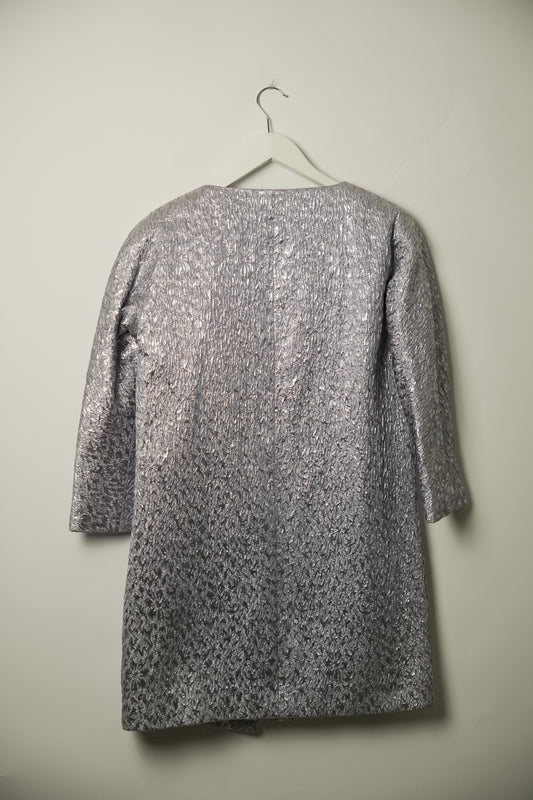 Balenciaga Metallic Button Dress Coat