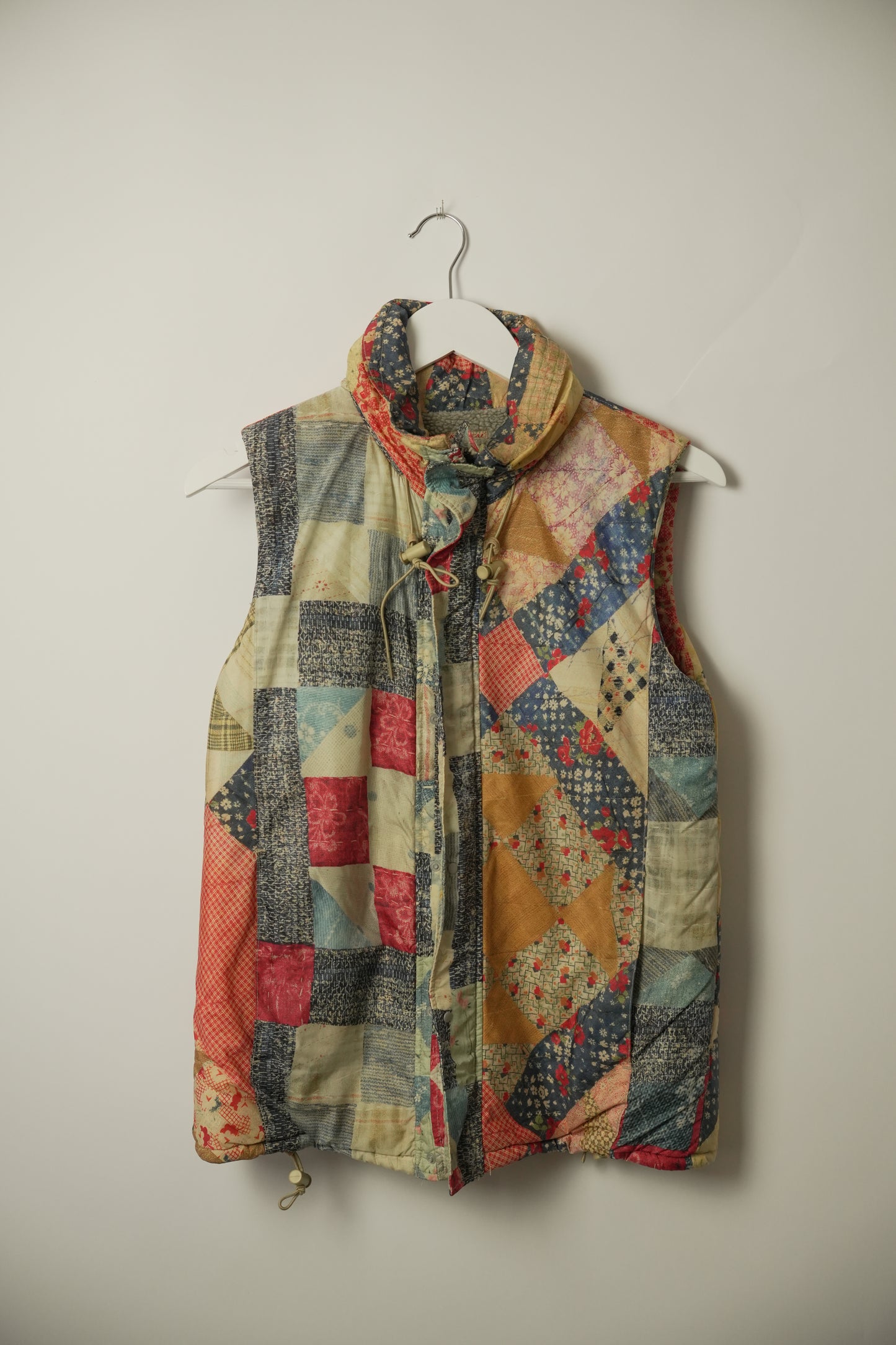 Kapital Bandana Print Shearling Inner Sless Vest