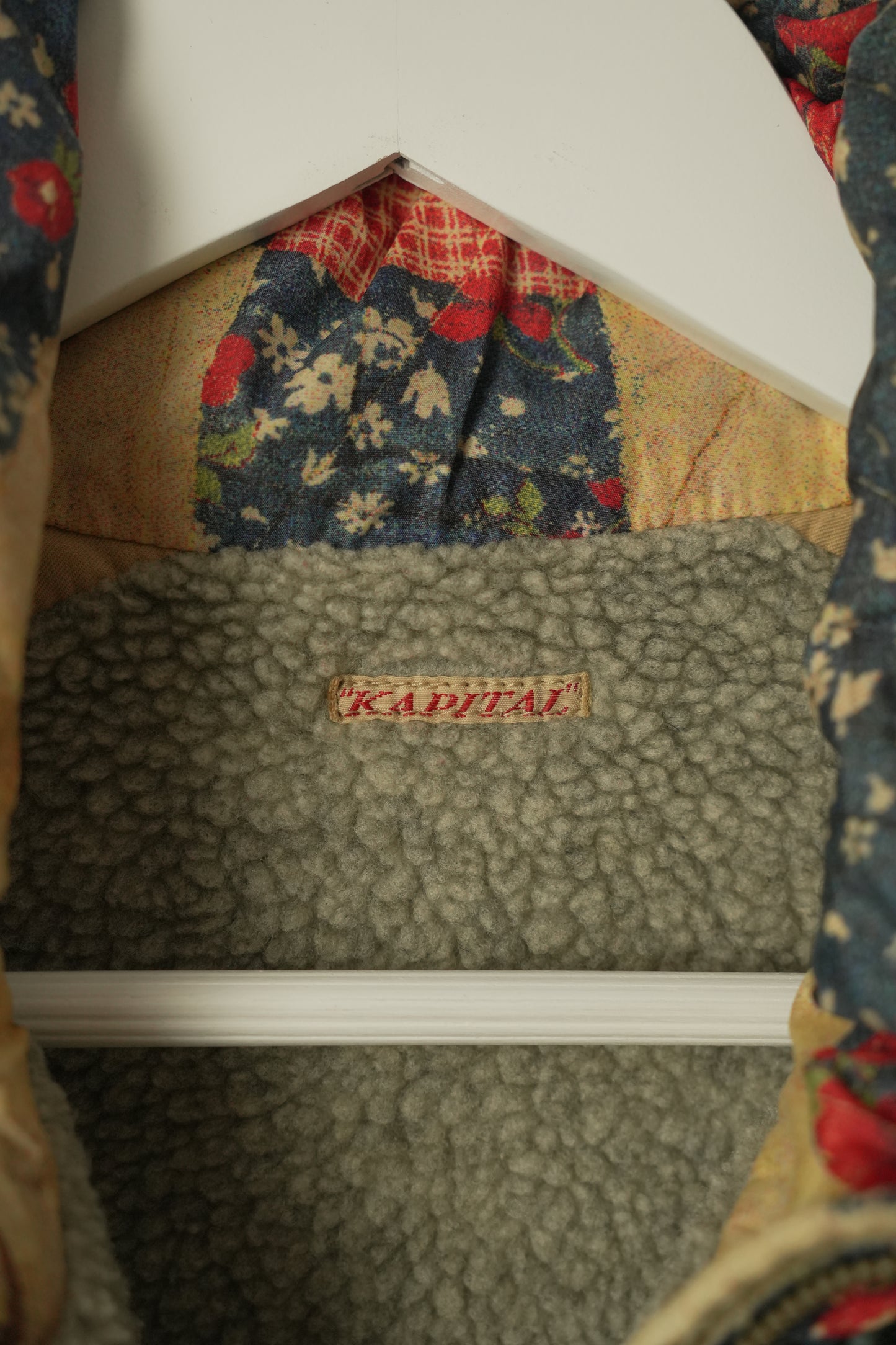 Kapital Bandana Print Shearling Inner Sless Vest